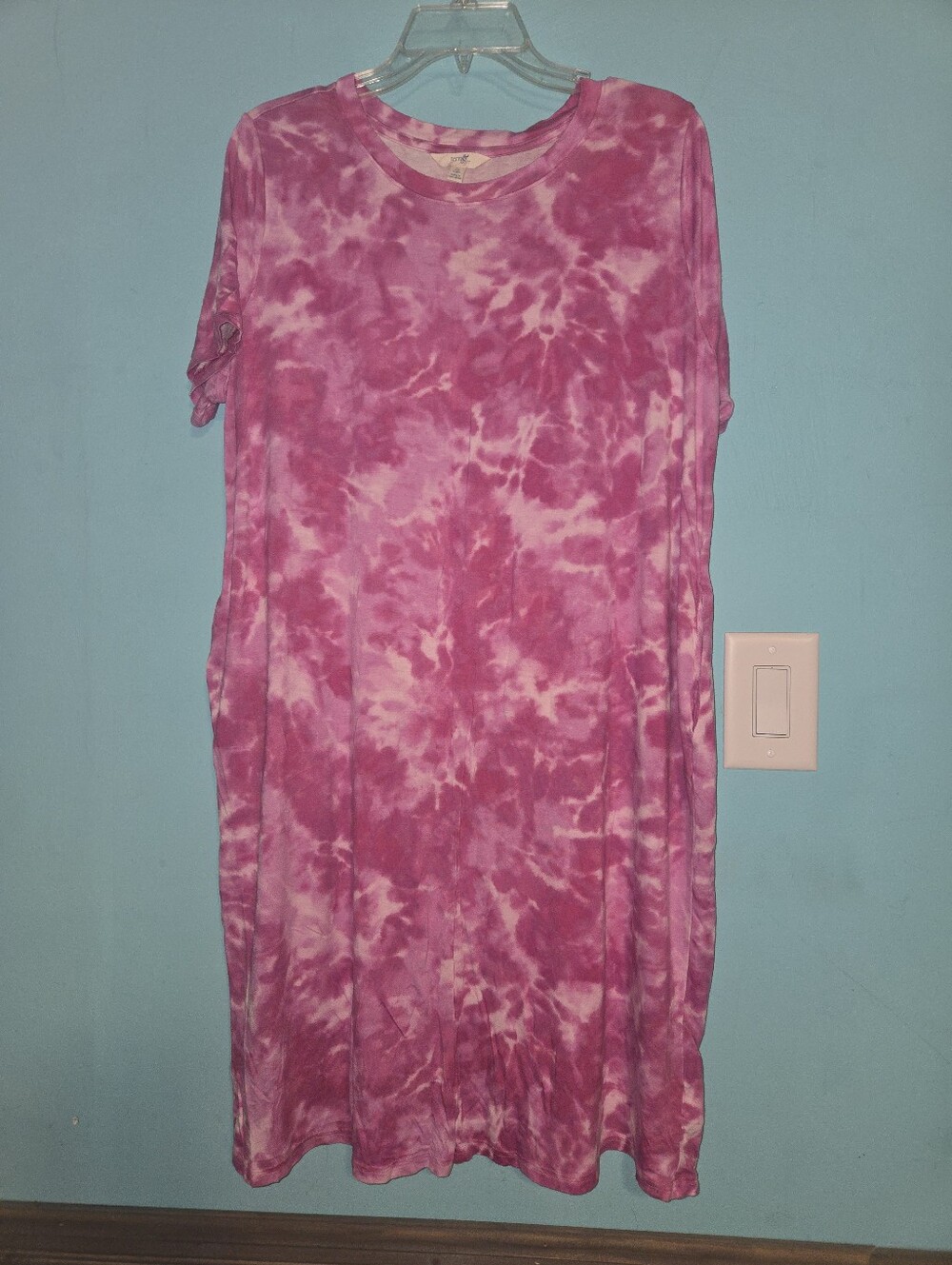 Tie Dye Tshirt Dress With Pockets